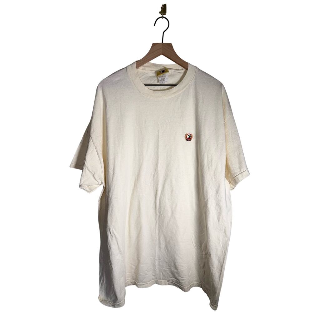 VINTAGE DUCK HEAD embroidered classic Cream Crewneck Tshirt XL